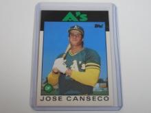 1986 TOPPS TRADED JOSE CANSECO ROOKIE CARD ATHLETICS RC