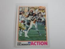 1982 TOPPS FOOTBALL CRIS COLLINSWORTH BENGALS ROOKIE CARD IN ACTION