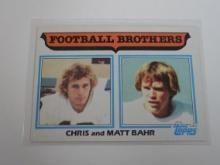 1982 TOPPS FOOTBALL CHRIS AND MATT BAHR FOOTBALL BROTHERS