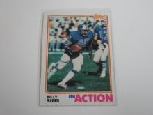 1982 TOPPS FOOTBALL BILLY SIMS PRO ACTION