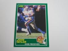 1989 SCORE FOOTBALL JOHN TAYLOR ROOKIE CARD 49ERS RC