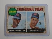 1968 TOPPS #96 FRANK COGGINS DICK NOLE SENATORS ROOKIE STARS