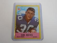 1967 PHILADELPHIA FOOTBALL #58 DAN REEVES ROOKIE CARD RC COWBOYS