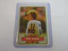 1980 TOPPS FOOTBALL PHIL SIMMS ROOKIE CARD RARE YELLOW INK PRESS PLATE ERROR