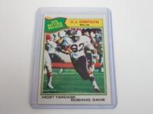 1977 TOPPS FOOTBALL O.J. SIMPSON RECORD BREAKERS MOST RUSHING YARDAGE GAME