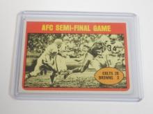 1972 TOPPS FOOTBALL #135 AFC SEMI FINAL GAME CLEVELAND BROWNS BALTIMORE COLTS