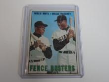 1967 TOPPS BASEBALL #423 WILLIE MAYS WILLIE MCCOVEY FENCE BUSTERS