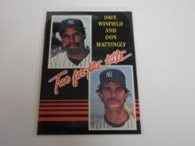 1985 DONRUSS BASEBALL #651 TWO FOR THE TITLE DON MATTINGLY DAVE WINFIELD