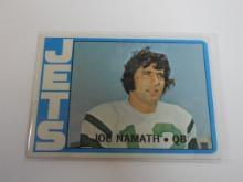 1972 TOPPS FOOTBALL #100 JOE NAMATH CREASED NEW YORK JETS VINTAGE