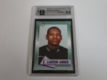 2003 ROOKIE REVIEW LEBRON JAMES ROOKIE CARD GRADED GAI 8.5 NM-MT+ RC TOP DOLLAR CARD