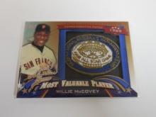 2013 TOPPS UPDATE WILLIE MCCOVEY MOST VALUABLE PLAYER PATCH CARD