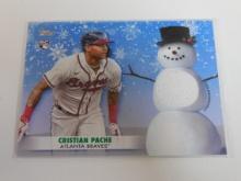 2021 TOPPS HOLIDAY CRISTIAN PACHE JERSEY ROOKIE CARD ATLANTA BRAVES