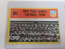 1967 PHILADELPHIA FOOTBALL #109 NEW YORK GIANTS TEAM CARD