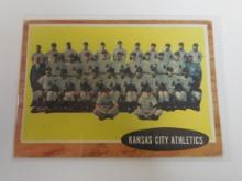1962 TOPPS BASEBALL #384 KANSAS CITY ATHLETICS TEAM CARD VINTAGE