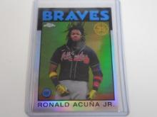 2021 TOPPS CHROME RONALD ACUNA JR 1986 VARIATION REFRACTOR 35TH ANNIVERSARY