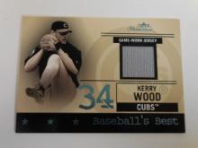 2004 FLEER SHOWCASE KERRY WOOD GAME USED JERSEY CARD CHICAGO CUBS
