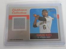 2019 TOPPS HERITAGE STARLING MARTE GAME USED JERSEY CARD PIRATES