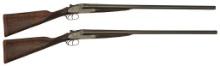 Consecutive Pair of Joseph Harkom & Sons Side by Side Shotguns