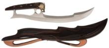Custom Made Fantasy Fighting Dagger with Sheath "We Band Of Brothers"