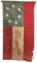 Rare and Historic 1st Pattern Confederate National Flag with Seven Stars