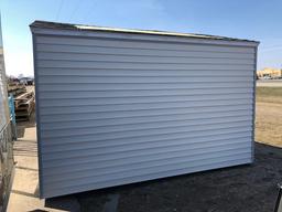 NEW 10' X 12' STORAGE BUILDING, LIGHT TAN IN COLOR