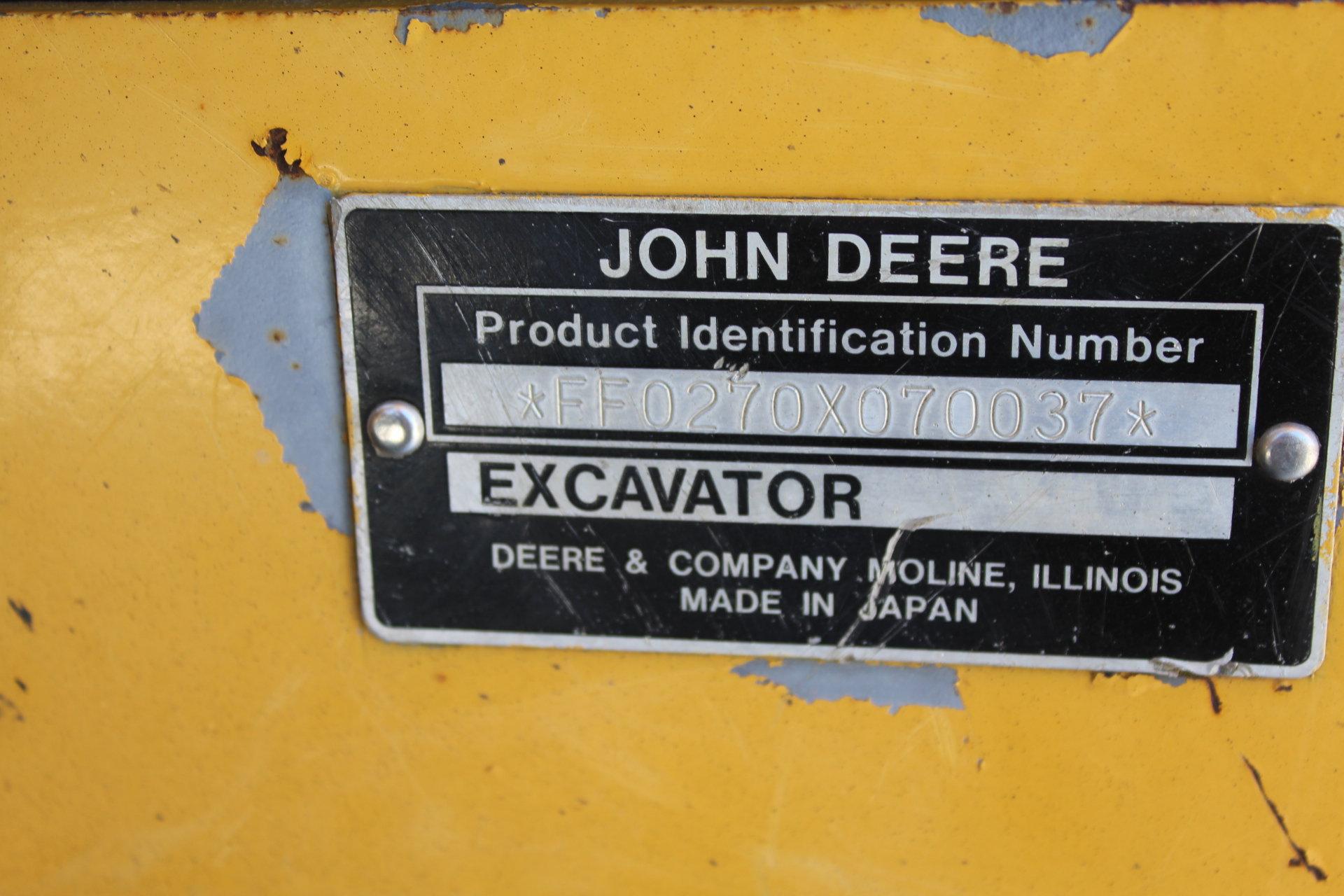 1997 JOHN DEERE 270 LC HYD EXCAVATOR, 31" TRACKS,