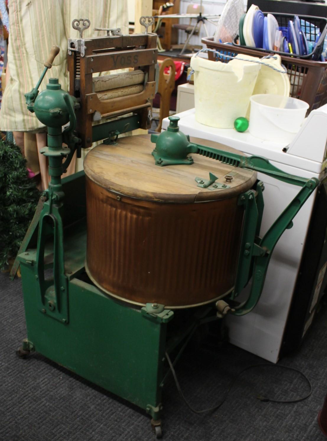 Vintage Wringer Washing Machine, Copper Tub
