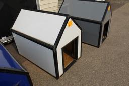 BRAND NEW 4' LONG X 30" WIDE WHITE & BLACK DOG HOUSE, TAX