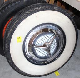 Goodyear Superior cushion wide white wall tire with cap, P10-15