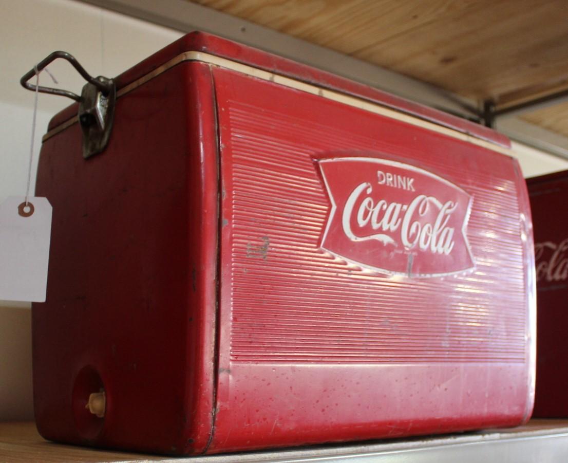 Coca Cola metal cooler, original paint