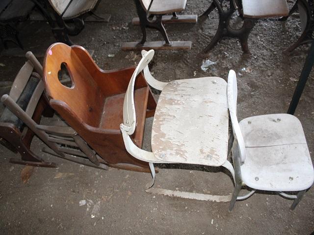 Chairs, School Desks, Stool, Rack