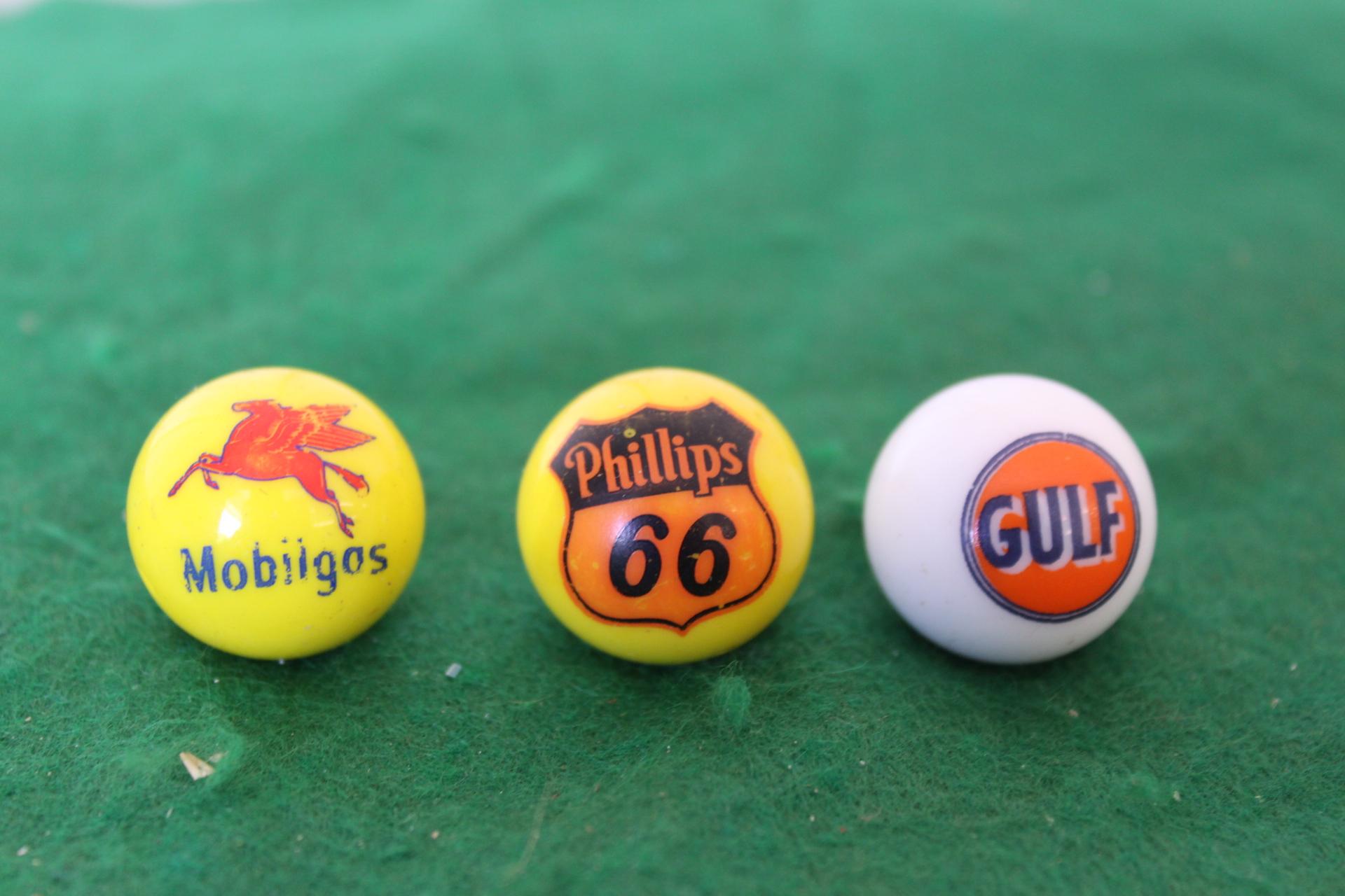 (3) Marbles, Mobil, Gulf, and Phillips 66