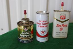 Texaco Upper cylinder lubrican unopened, Phillips 66 oiler, Skelly Supreme