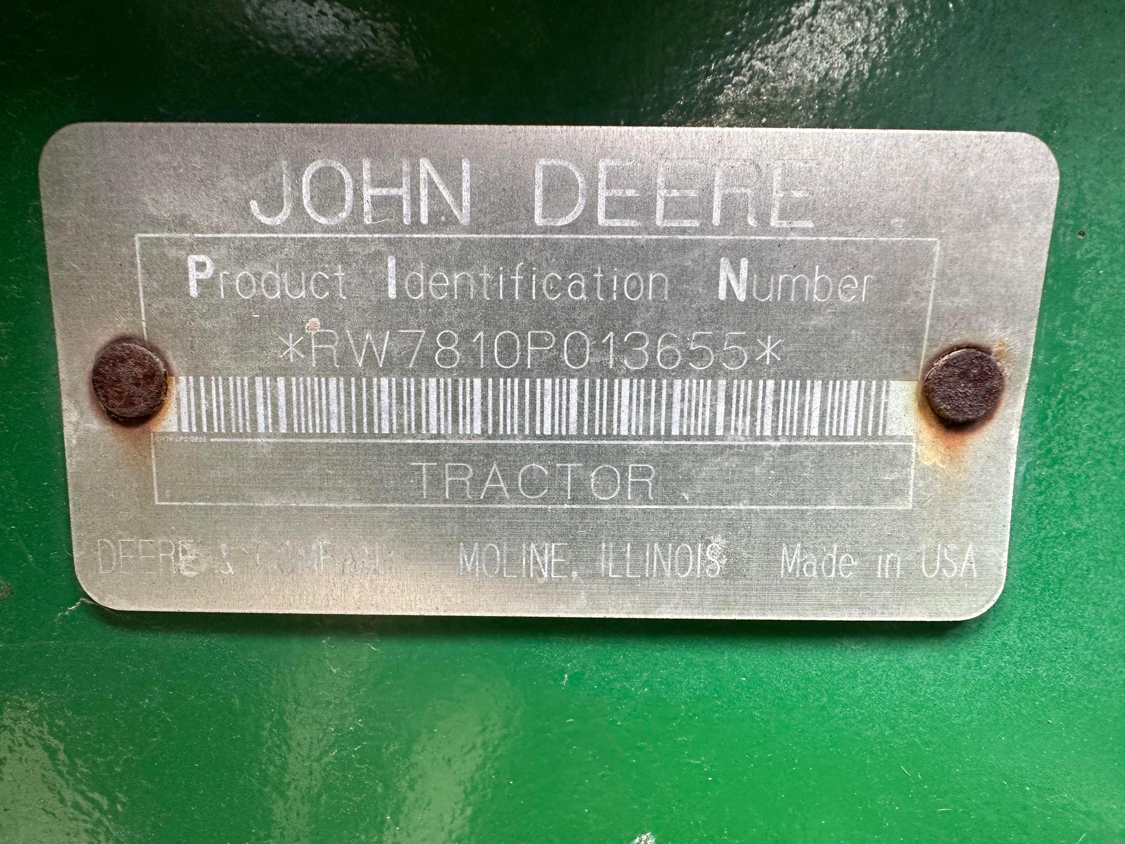 John Deere 7810 2WD Cab Tractor