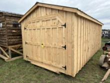 10’ X 20’ Amish Shed With Swinging Barn Doors & Ramp