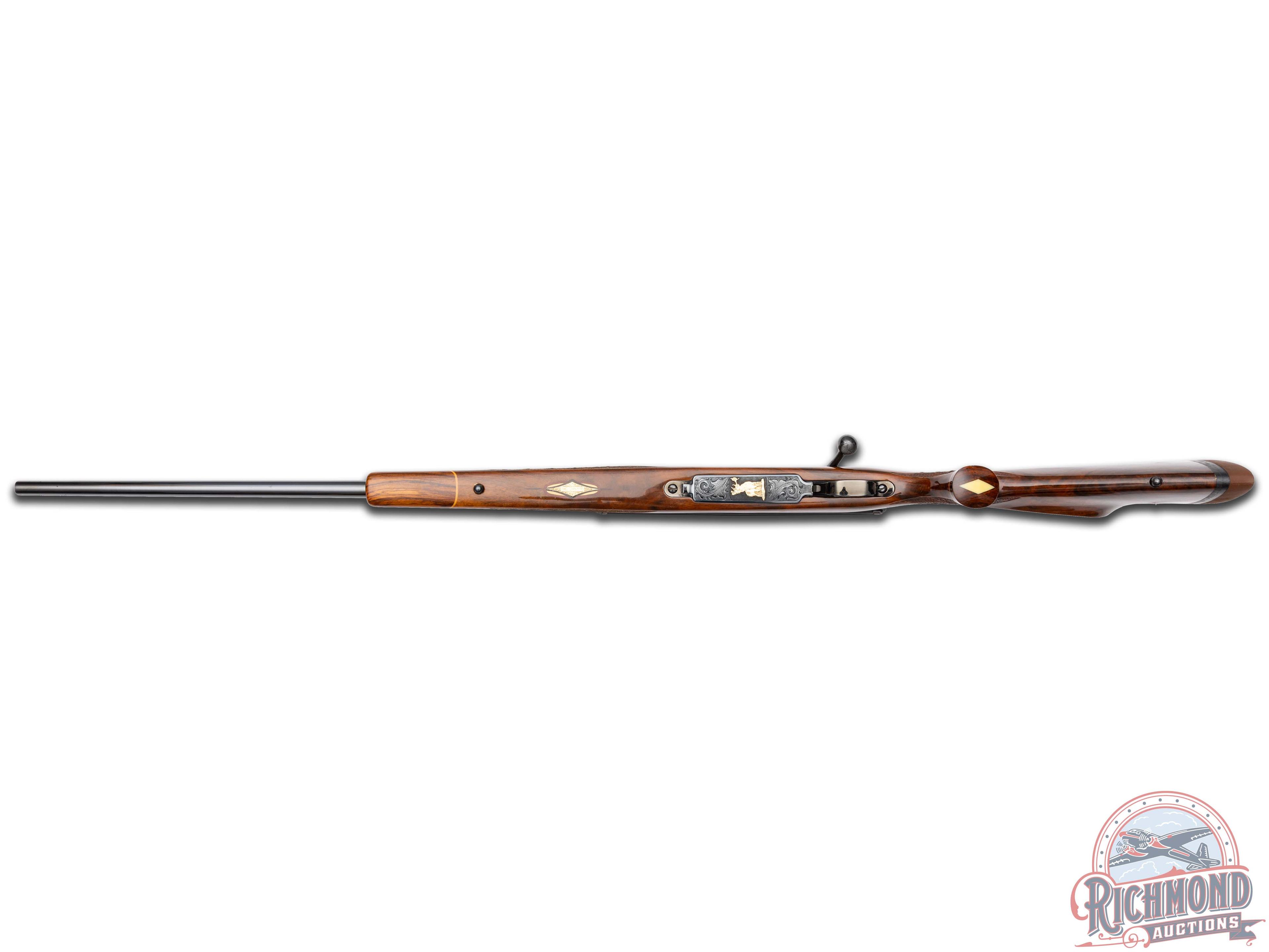 Custom 1980 Weatherby Left Hand Mark V Bolt Action Rifle in 300 WBY Mag & Swarovski Scope
