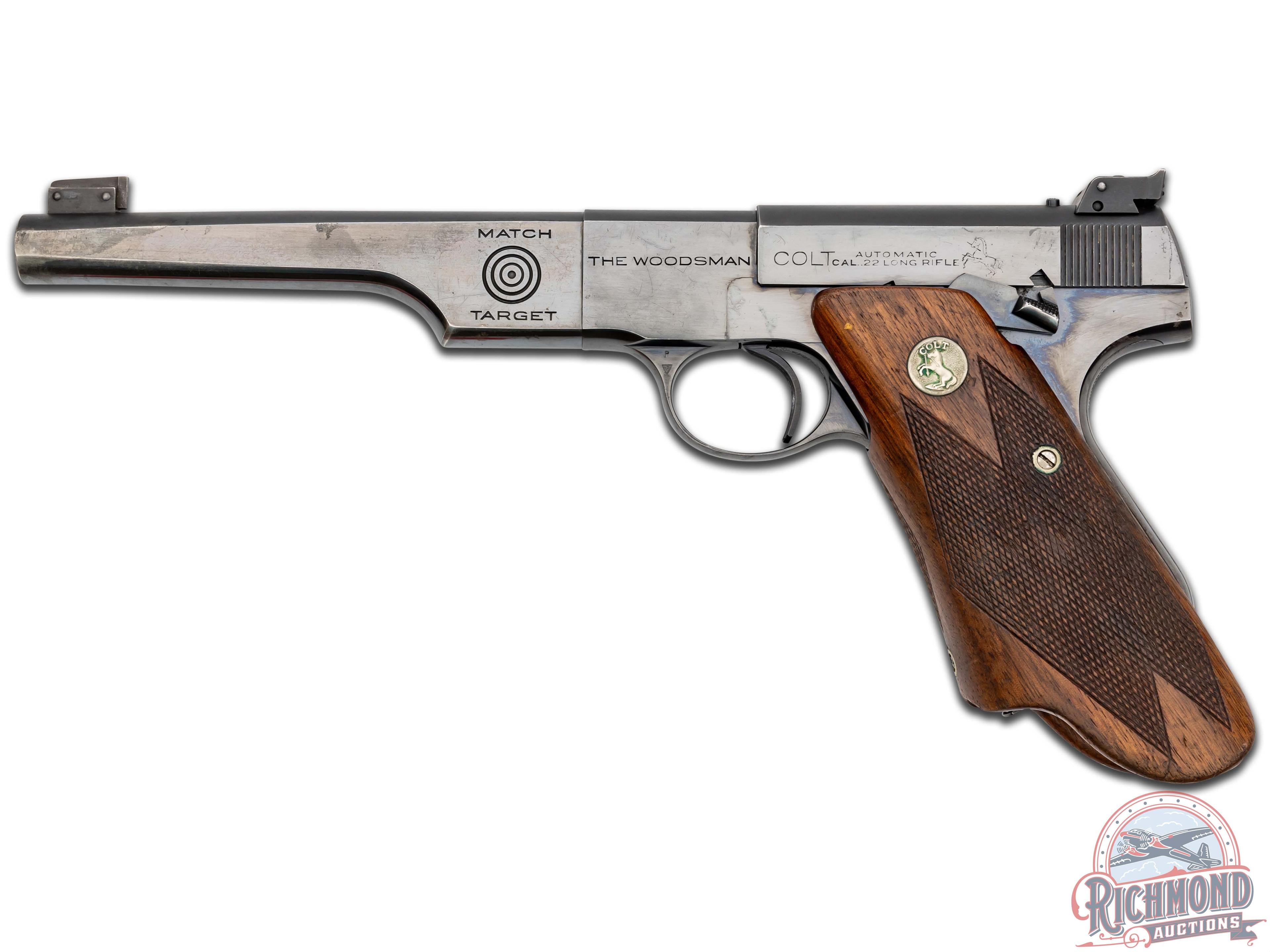 1939 Colt Woodsman Bullseye Match Target .22 LR Semi-Automatic Pistol with Elephant Ear Grips