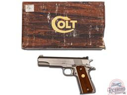 1979 Colt Electroless Nickel 1911 ACE .22 LR Semi-Automatic Pistol in Original Box