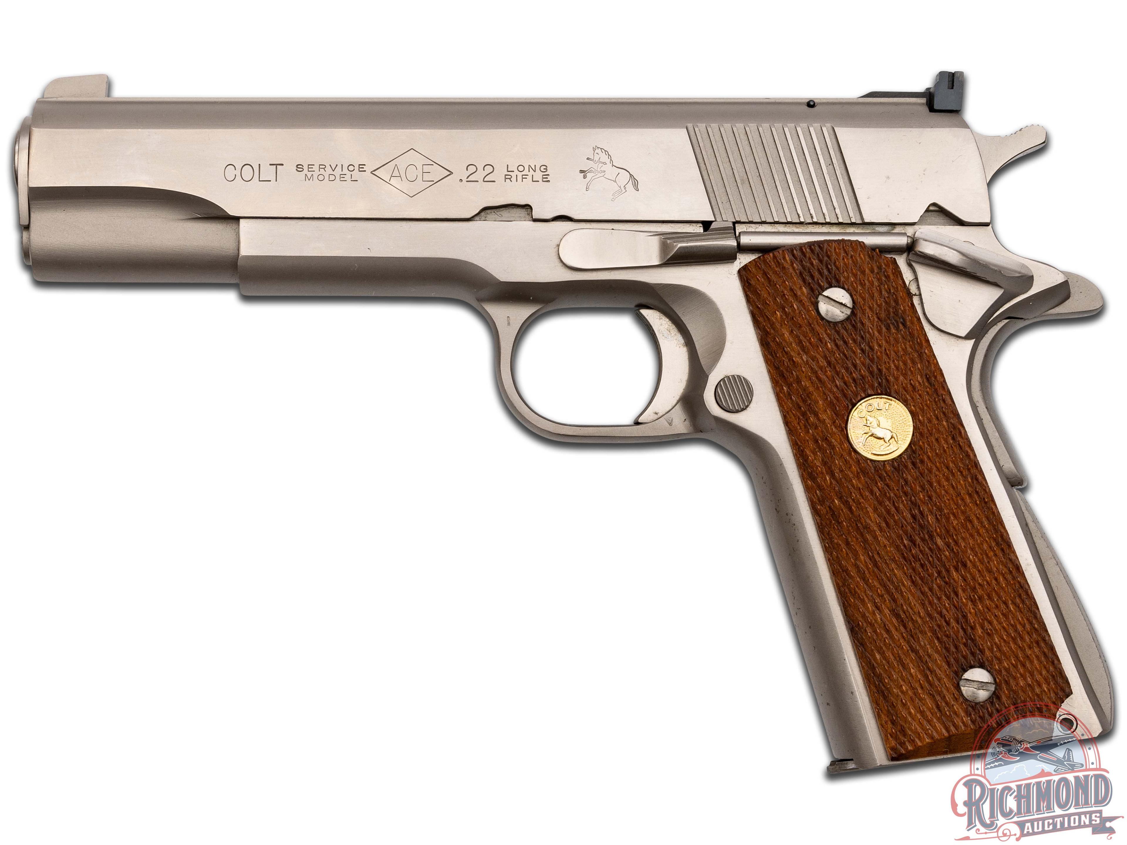 1979 Colt Electroless Nickel 1911 ACE .22 LR Semi-Automatic Pistol in Original Box