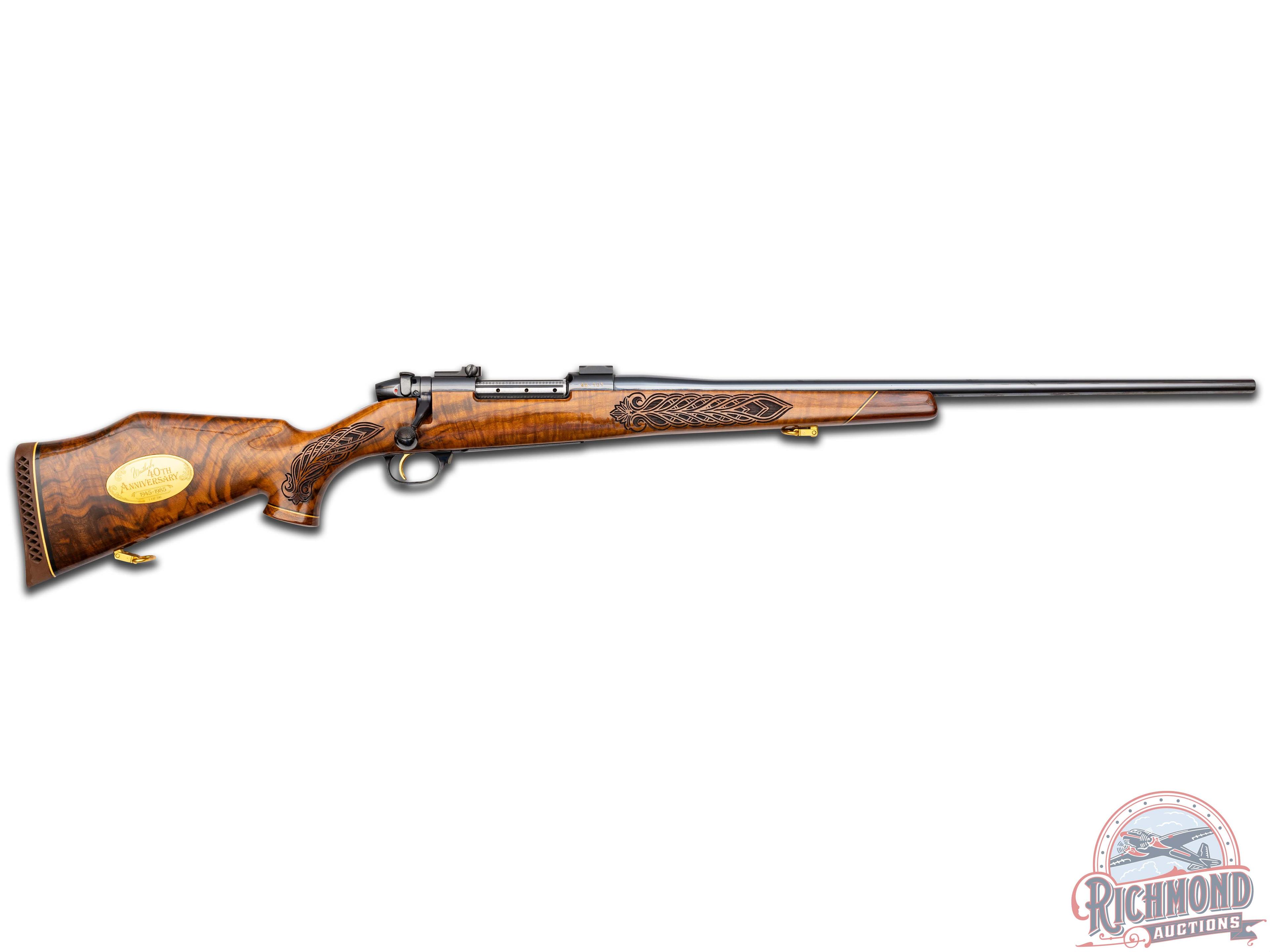 1985 Weatherby 40th Anniversary 1 of 200 Mark V .257 WBY Magnum Bolt Action Rifle & Weatherby Case