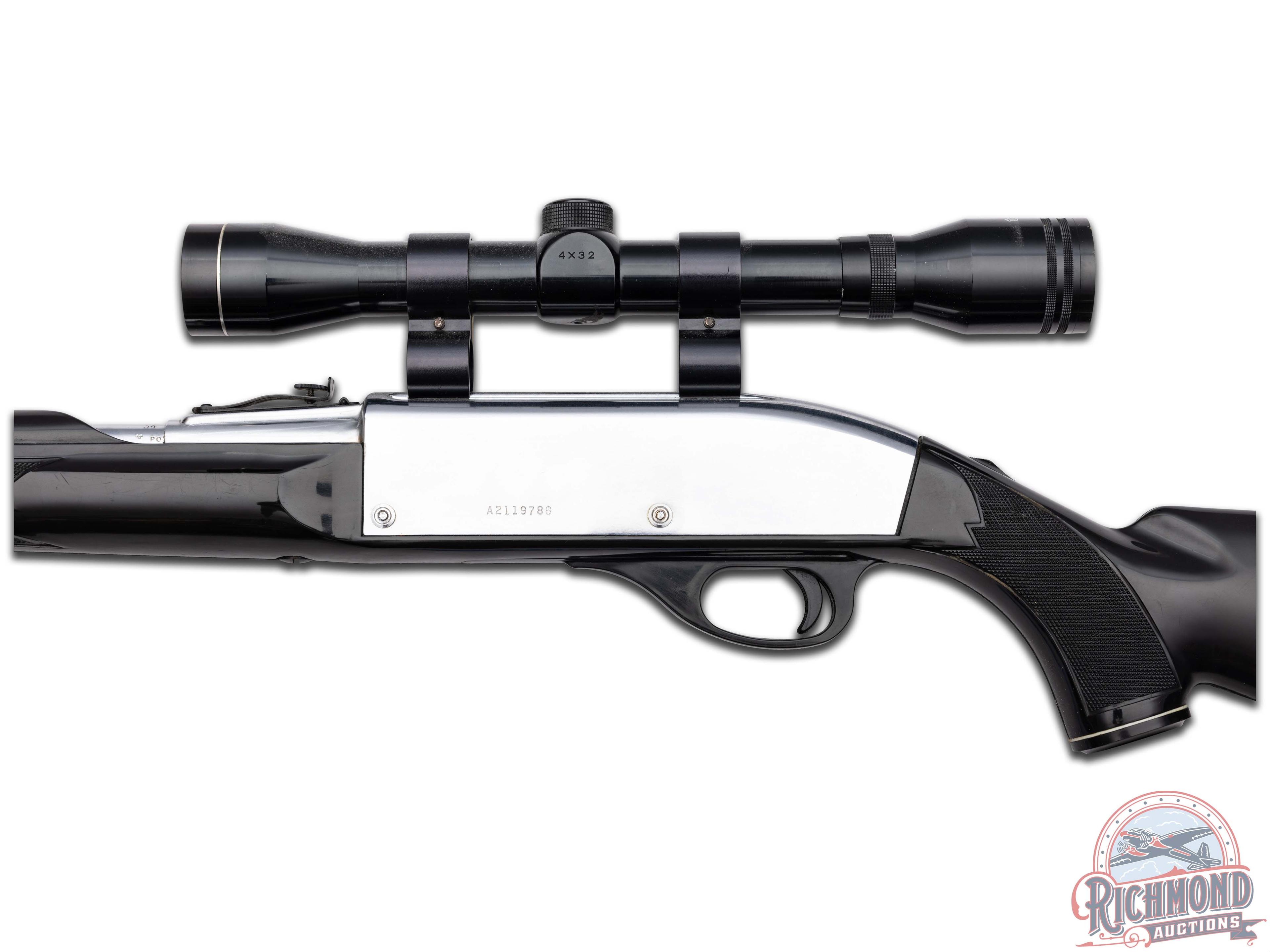 1977 Remington Nylon 66 Apache Black & Chrome .22 LR Semi-Auto Rifle with Scope