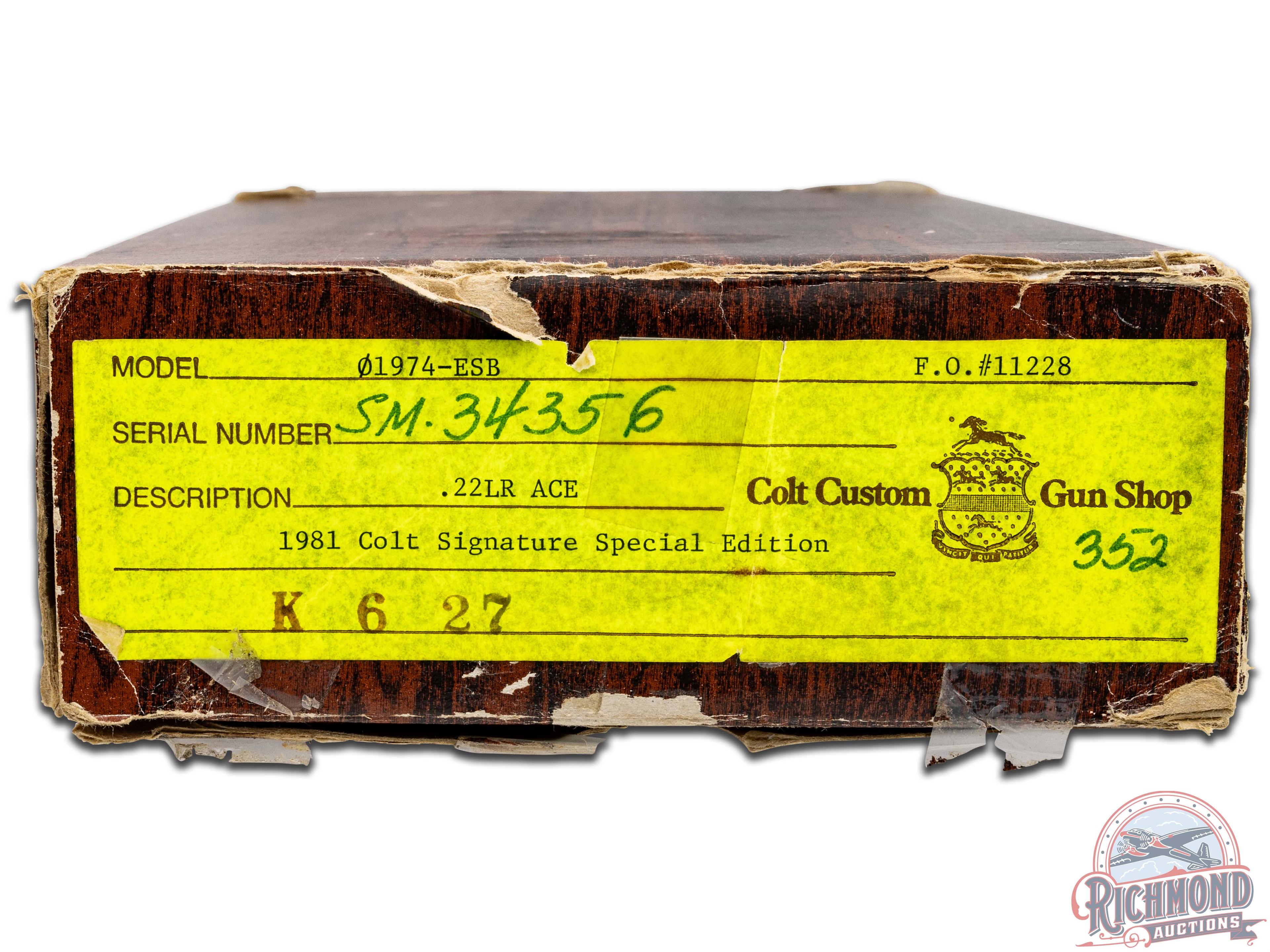 Colt Custom Shop 1981 Signature Special Edition 1911 ACE .22 LR Semi-Auto Pistol in Original Box