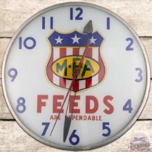 MFA Feeds NG CO 15" Advertising Clock w/ Logo