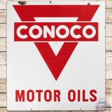 Conoco Motor Oils DS Porcelain Sign w/ Logo