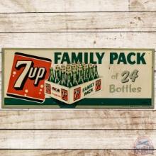 1953 7up Family Pack of 24 Bottles SS Tin Sign