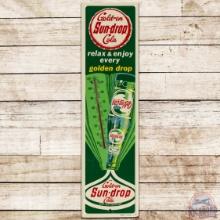 Sundrop Golden Cola SS Tin Thermometer w/ Bottle