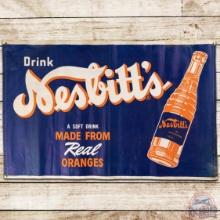 Drink Nesbitt's of California Canvas Advertising Banner Sign w/ Bottle Logo
