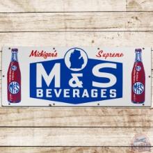 M&S Beverages Michigan's Supreme SS Porcelain Sign w/ Bottles