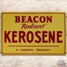 NOS Beacon "Radiant" Kerosene A Caminol Product SS Porcelain Sign