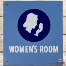 Union 76 Women's Room SS Porcelain Restroom Sign